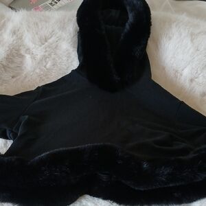 Skims CROPPED Faux Fur Hooded Top BNWT .